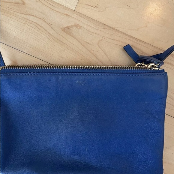 Celine Phoebe Philo 2015 Trio Bag Blue Small With Authenticity Card - Picture 3 of 9